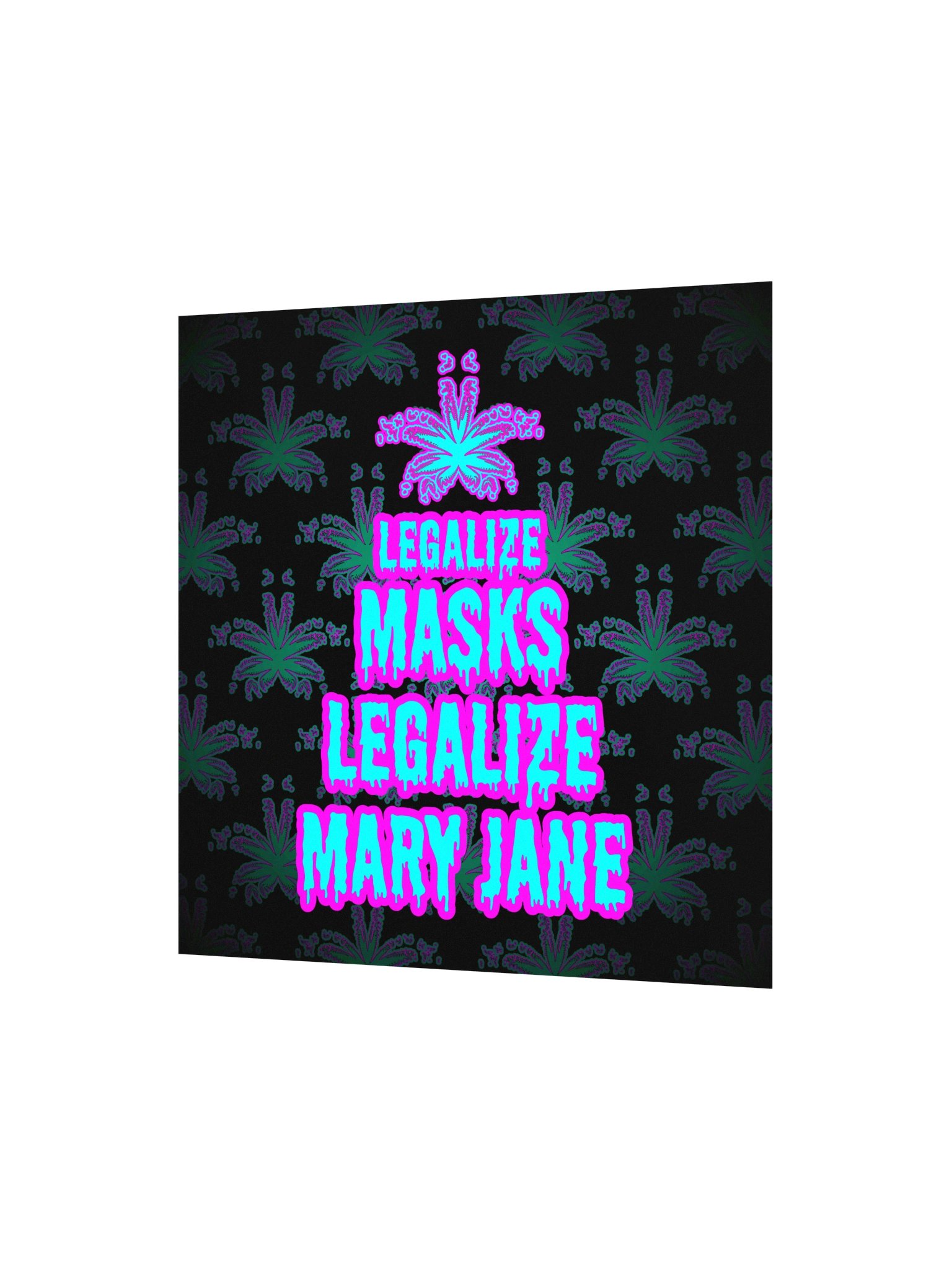 Legalize Masks Legalize Mary Jane Stoner Poster, Chronically Ill Cannabis Art, Pot Leaf Print product image (2)