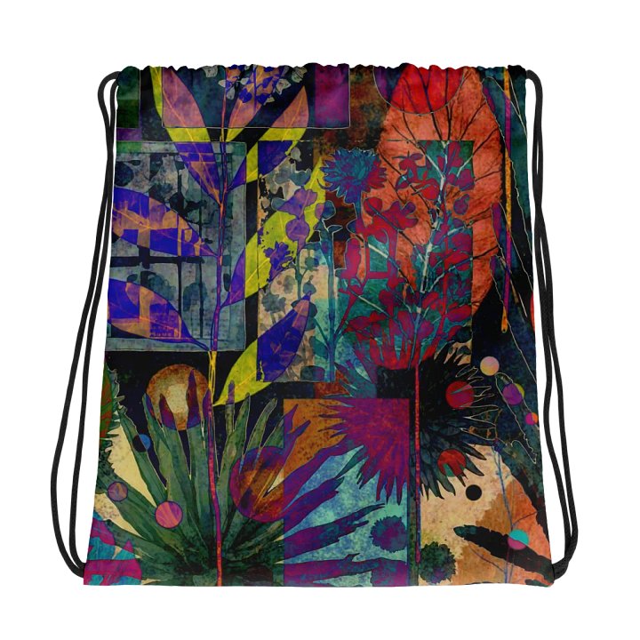 Botanical Geometry Drawstring Bag product image (1)
