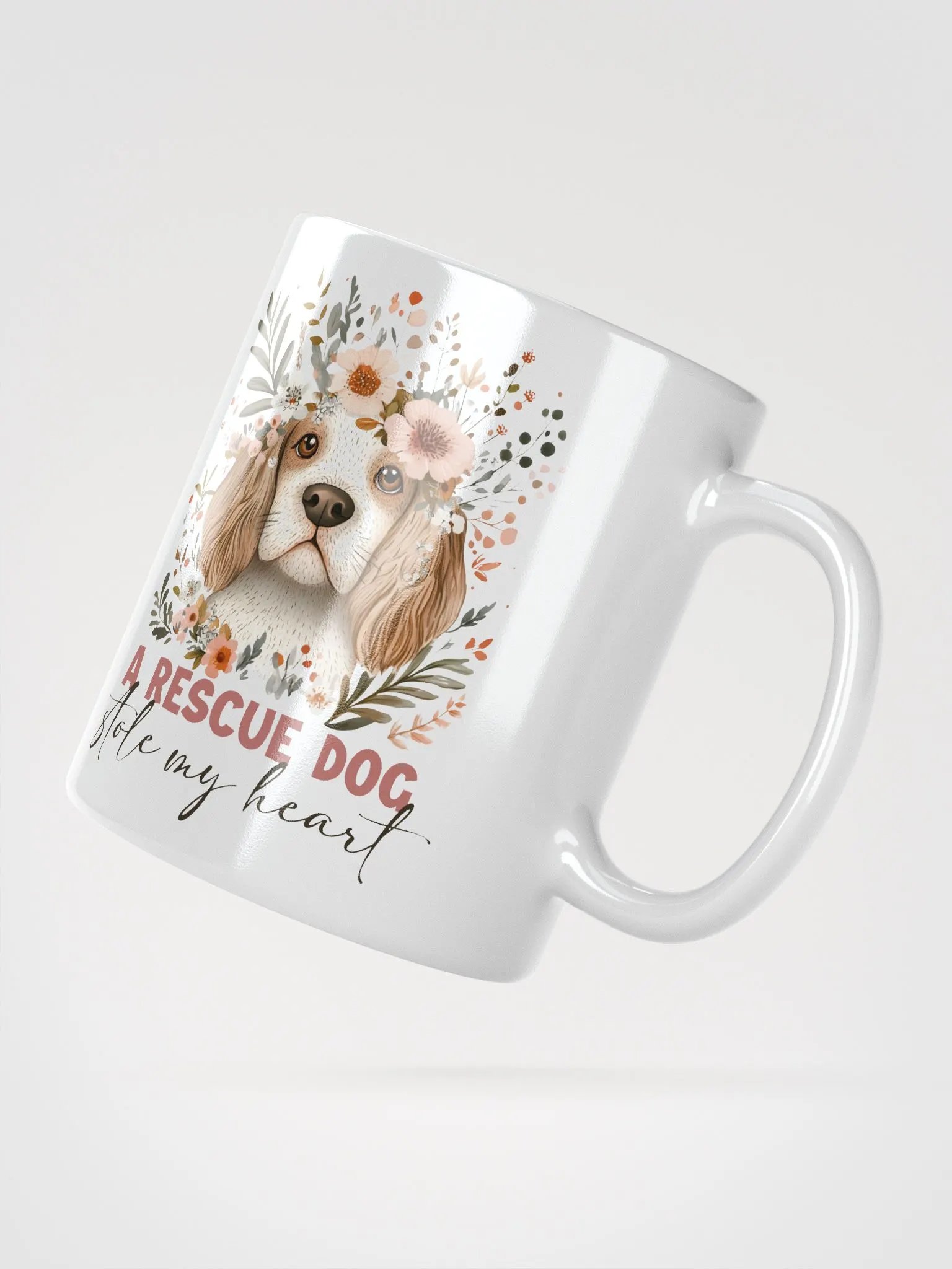 Floral Rescue Dog Stole My Heart Mug product image (3)