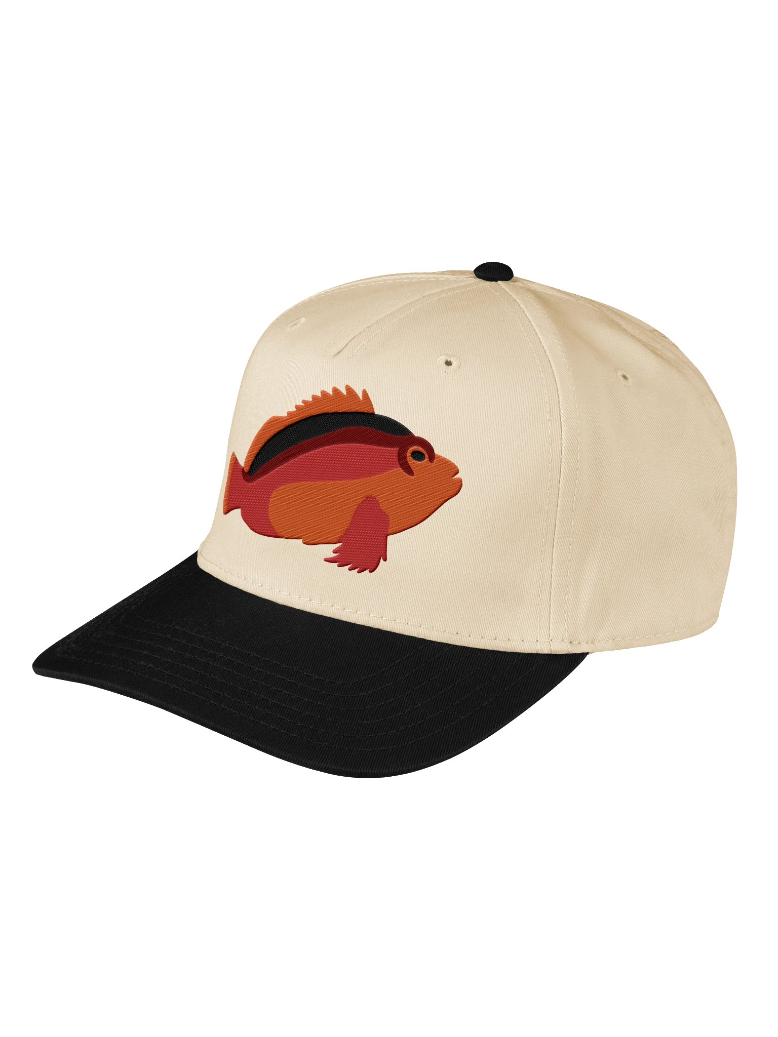 Flame Hawkfish Embroidered Mid-Profile Baseball Cap | Saltwater Reef Fish Hat product image (7)