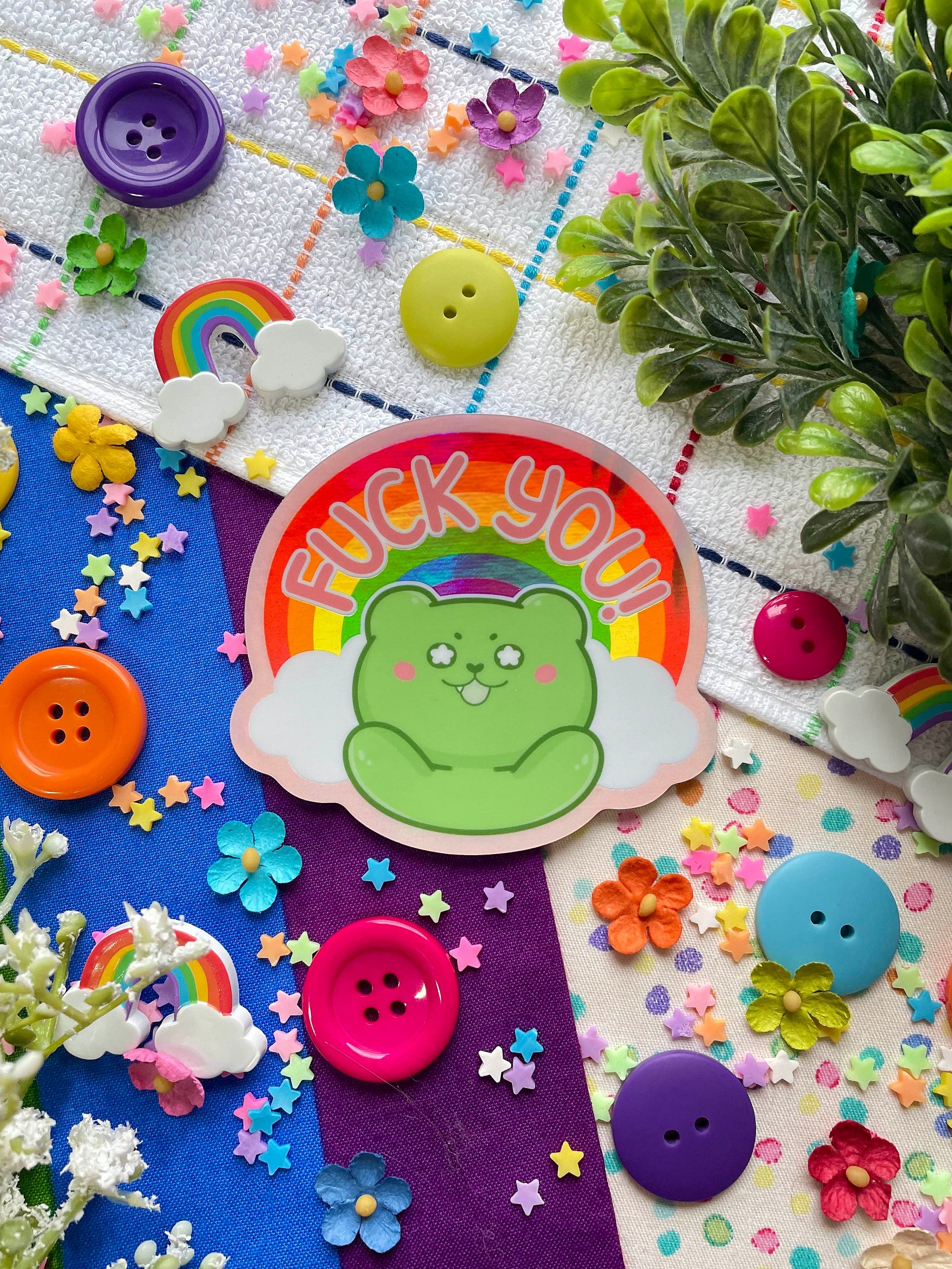 Lucy "Fuck You" Rainbow Sticker product image (1)