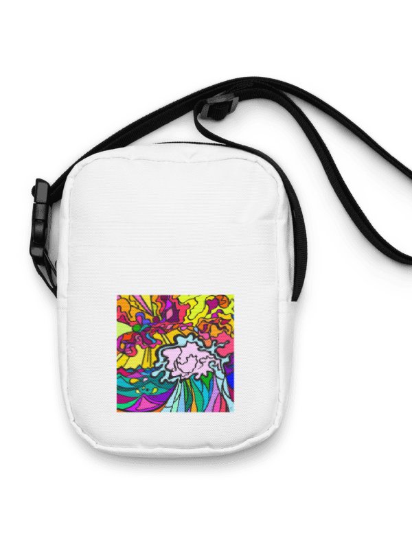 Bags & Packs - Vibrant Swirls All-Over Crossbody Bag – Wave at Sunset product image (2)