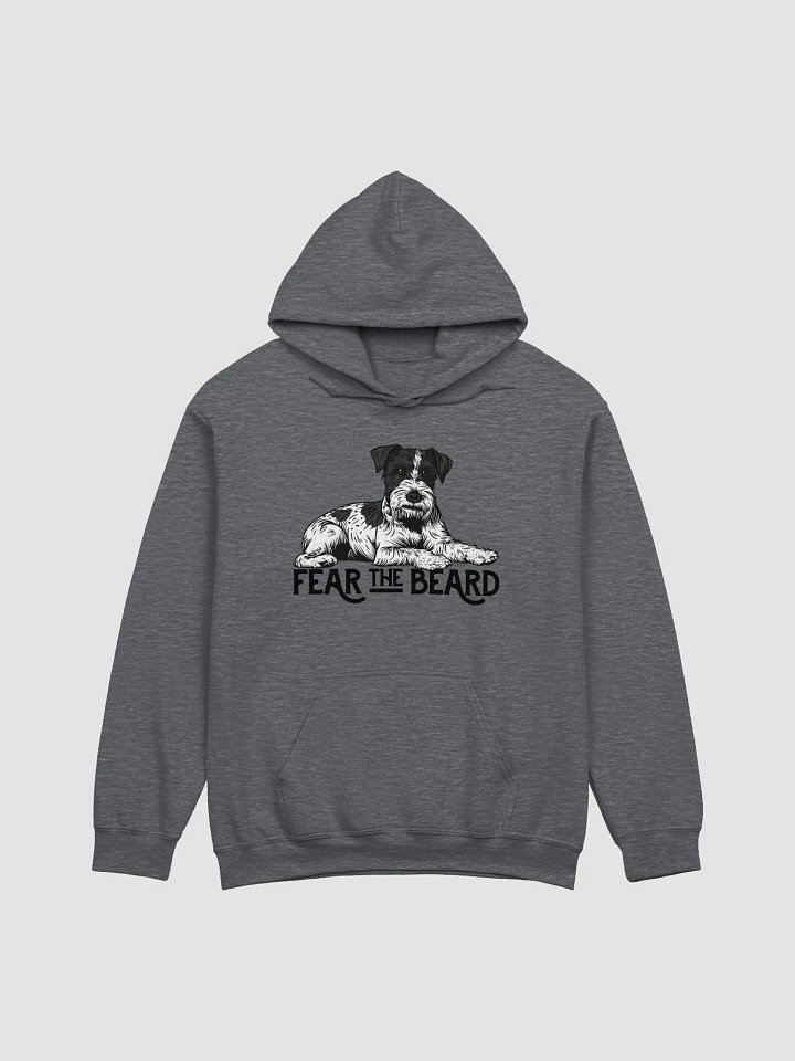 Fear the Beard Hooded Sweatshirt of a Schnauzer(Black & White Parti) | Funny Hoodie for Bearded Dog Paw-rents product image (1)