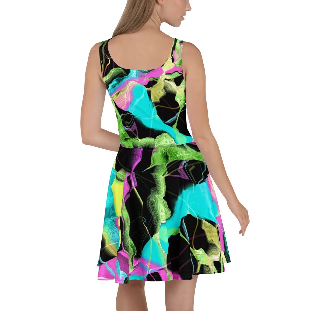 Neon Vibes Sleeveless Skater Dress product image (4)