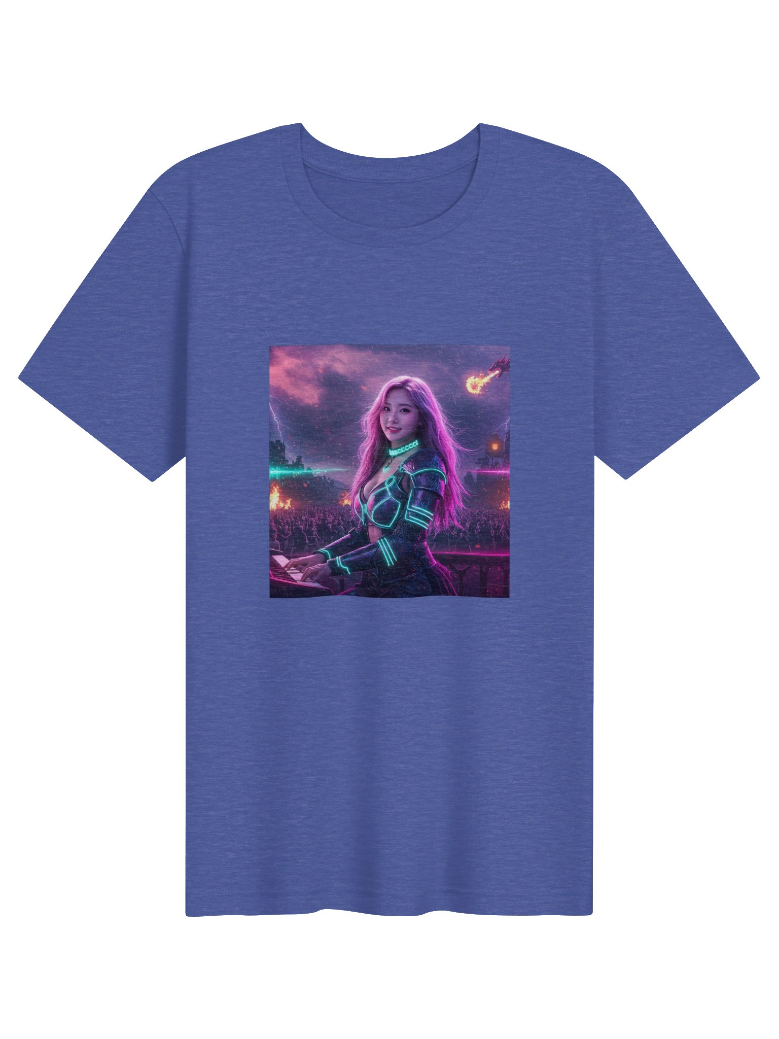 Deltasona Unisex Supersoft Cotton T-Shirt - Heather True Royal product image (1)