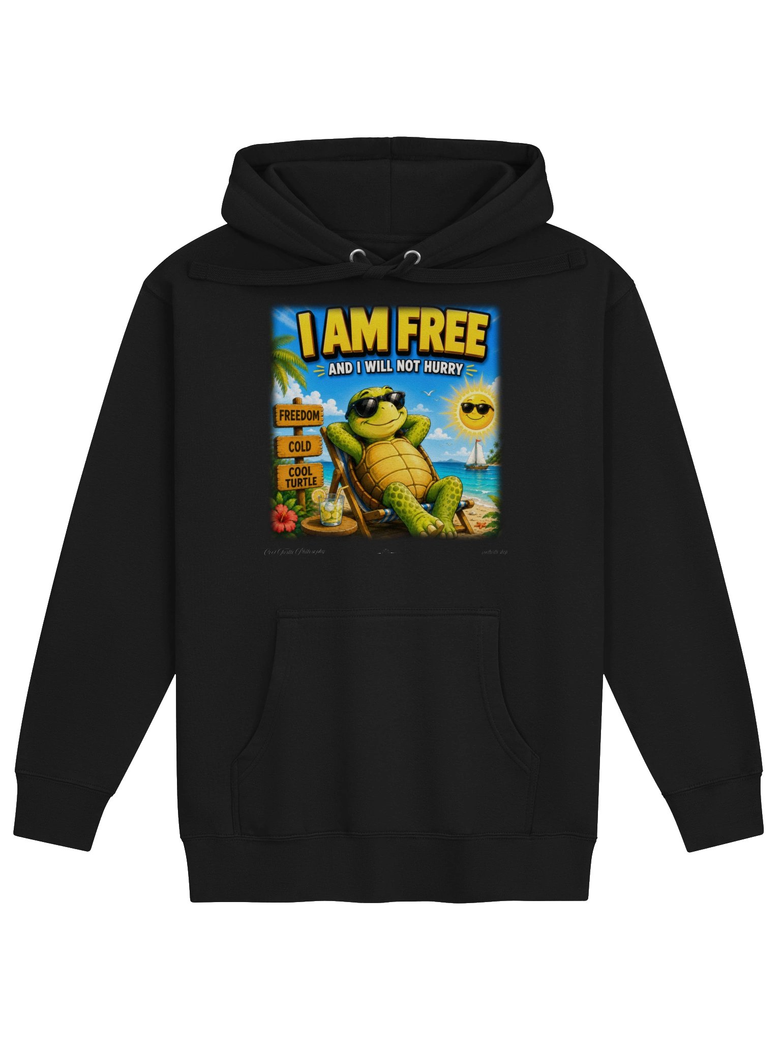 I Am Free Cool Turtle Hoodie product image (1)