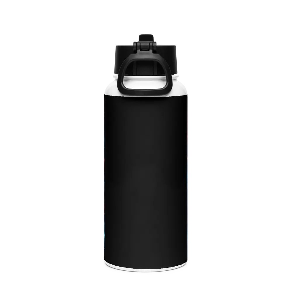 Distorted Album Cover Stainless Steel Water Bottle with a Straw Lid - Show Your Support - Drinkware product image (2)