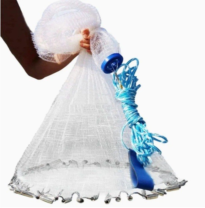 Heavy-Duty Fishing Cast Net - Easy Throw Hand-Cast Nylon Bait Trap product image (3)