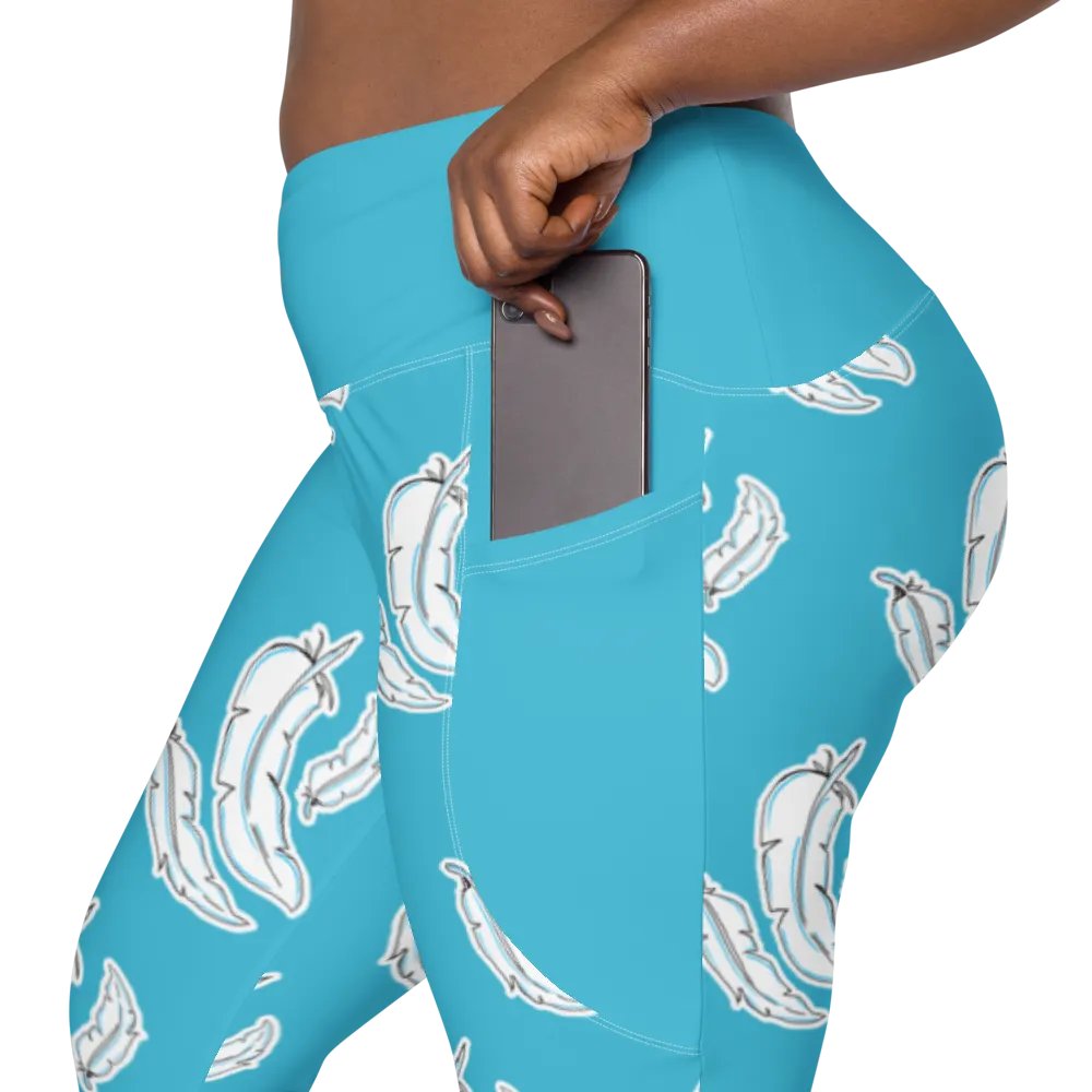 Blue Feather Light Pocket Leggings product image (8)