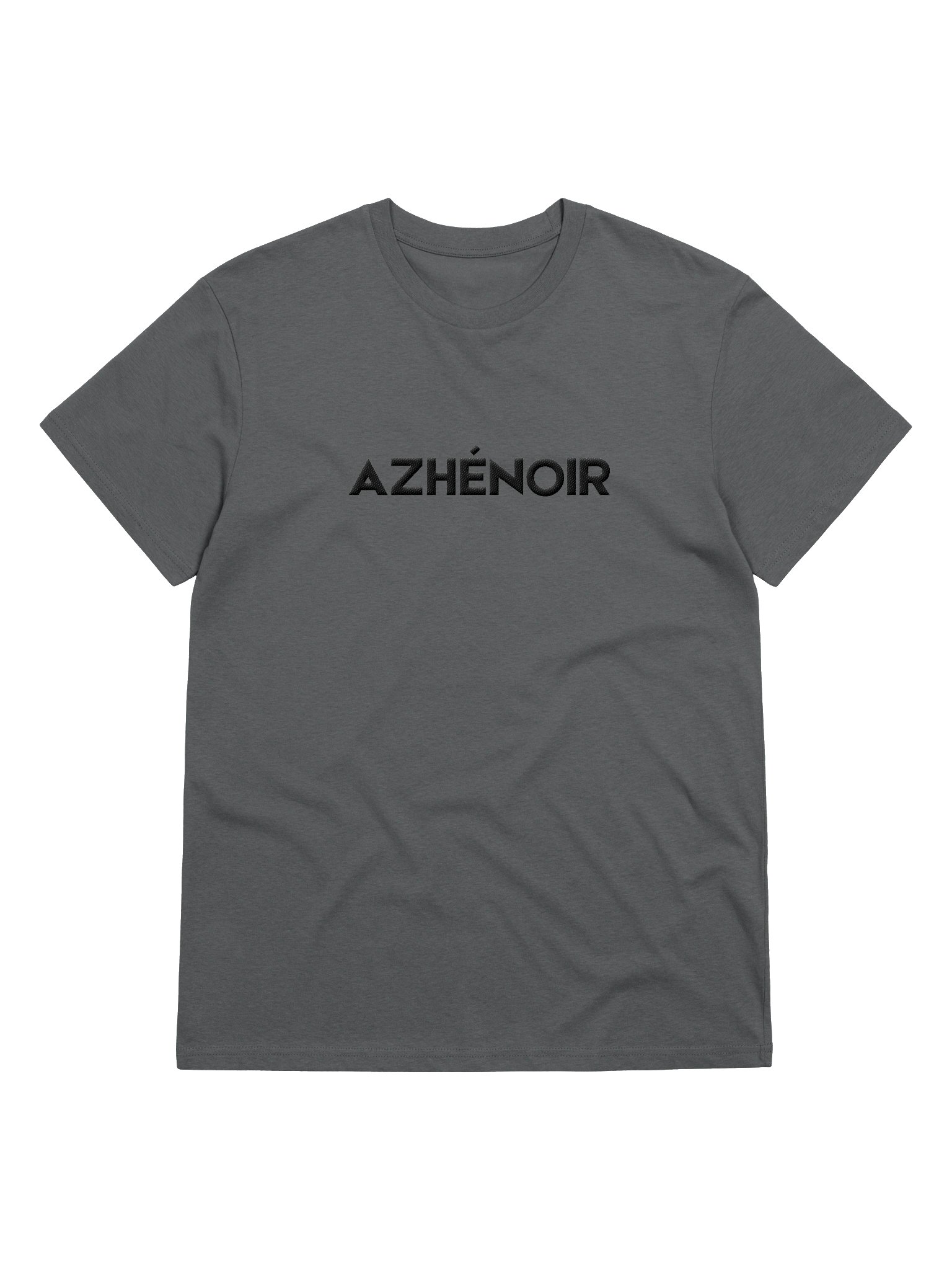 AZHÉNOIR Organic Cotton T-Shirt — Unisex Center Embroidered Logo (Khaki, Heather Grey, White, Anthracite) product image (1)