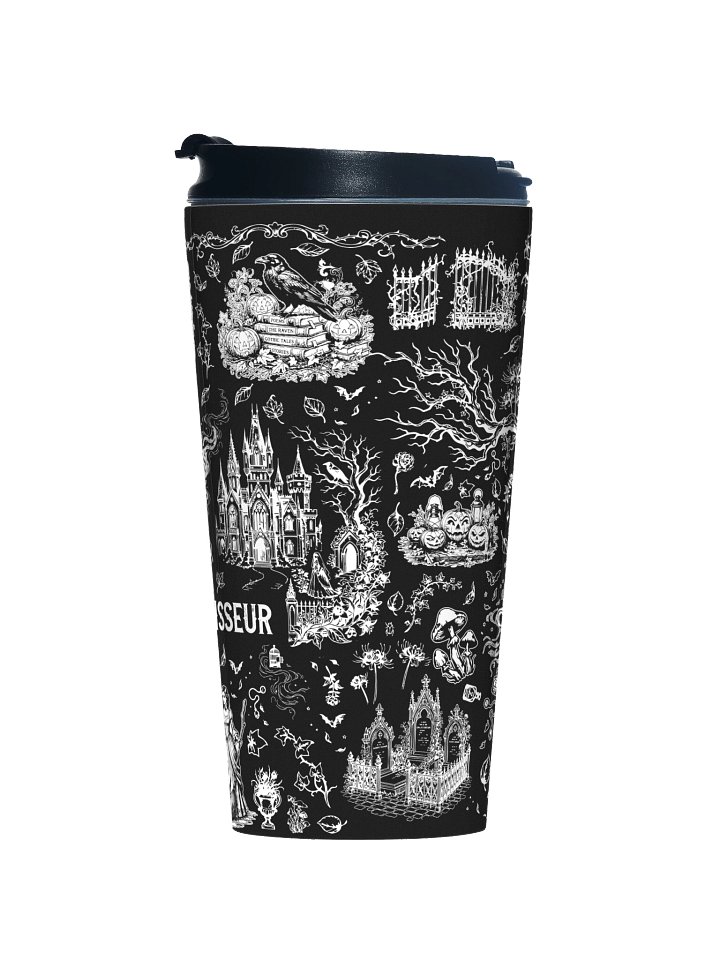 Spooky Toile Stainless Steel Travel Mug - Dark product image (1)