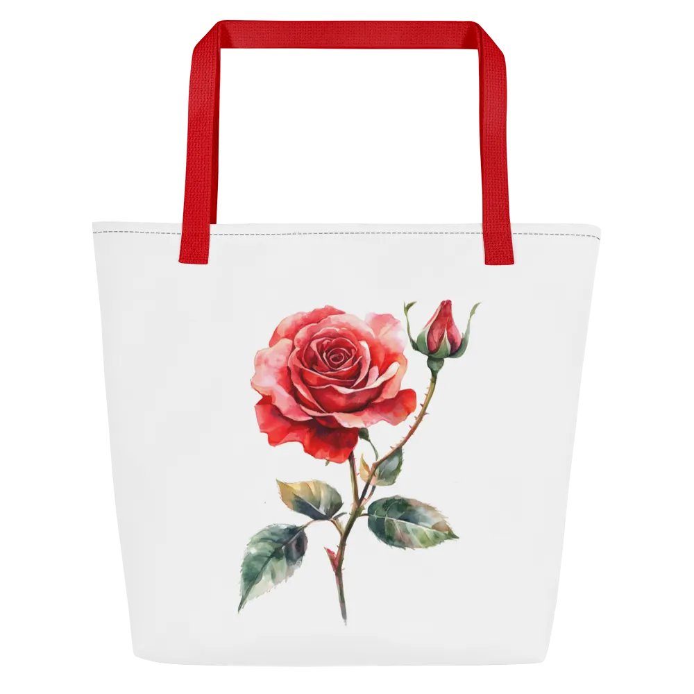 Blooming Red Rose Large Tote Bag product image (1)