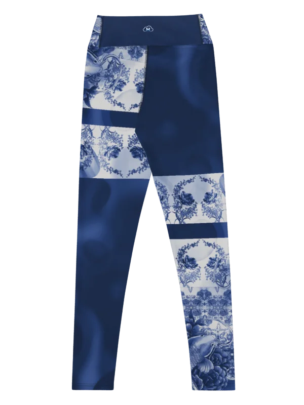 Koi and Mist-Porcelain yoga leggings product image (4)