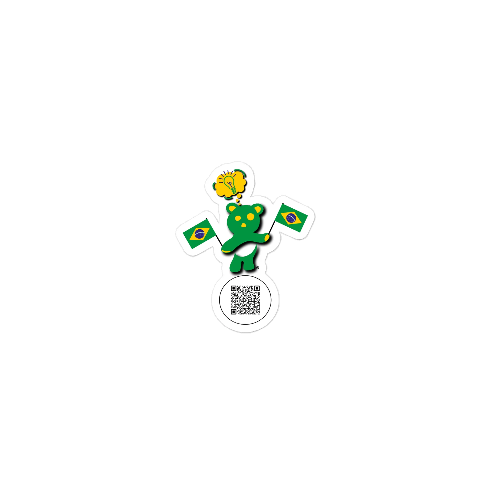 Brazil — Country Bear Sticker | BehrBrained Media product image (1)