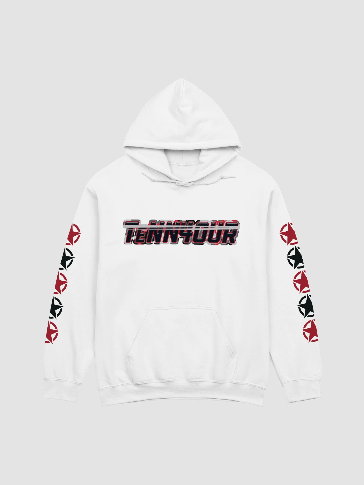 #TeNN4OURARMY Hoodie Red & Black product image (1)