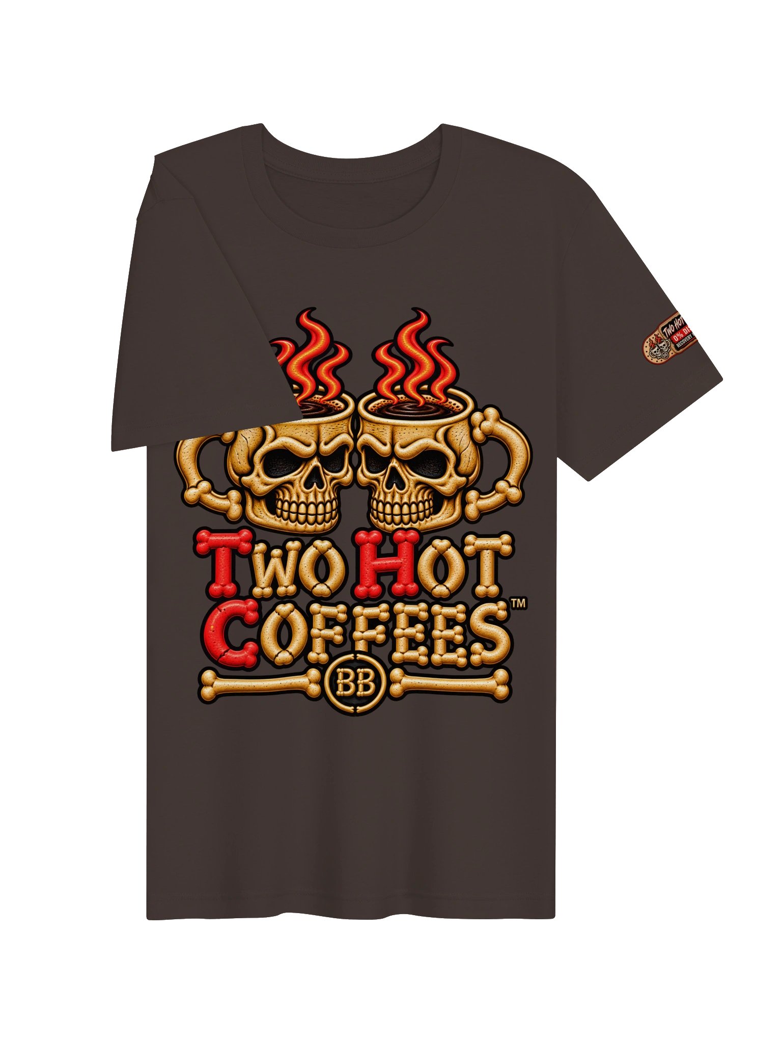 TWO HOT COFFEES™ — WHEN “IT’S FINE” NEEDS BACKUP — TEE product image (33)