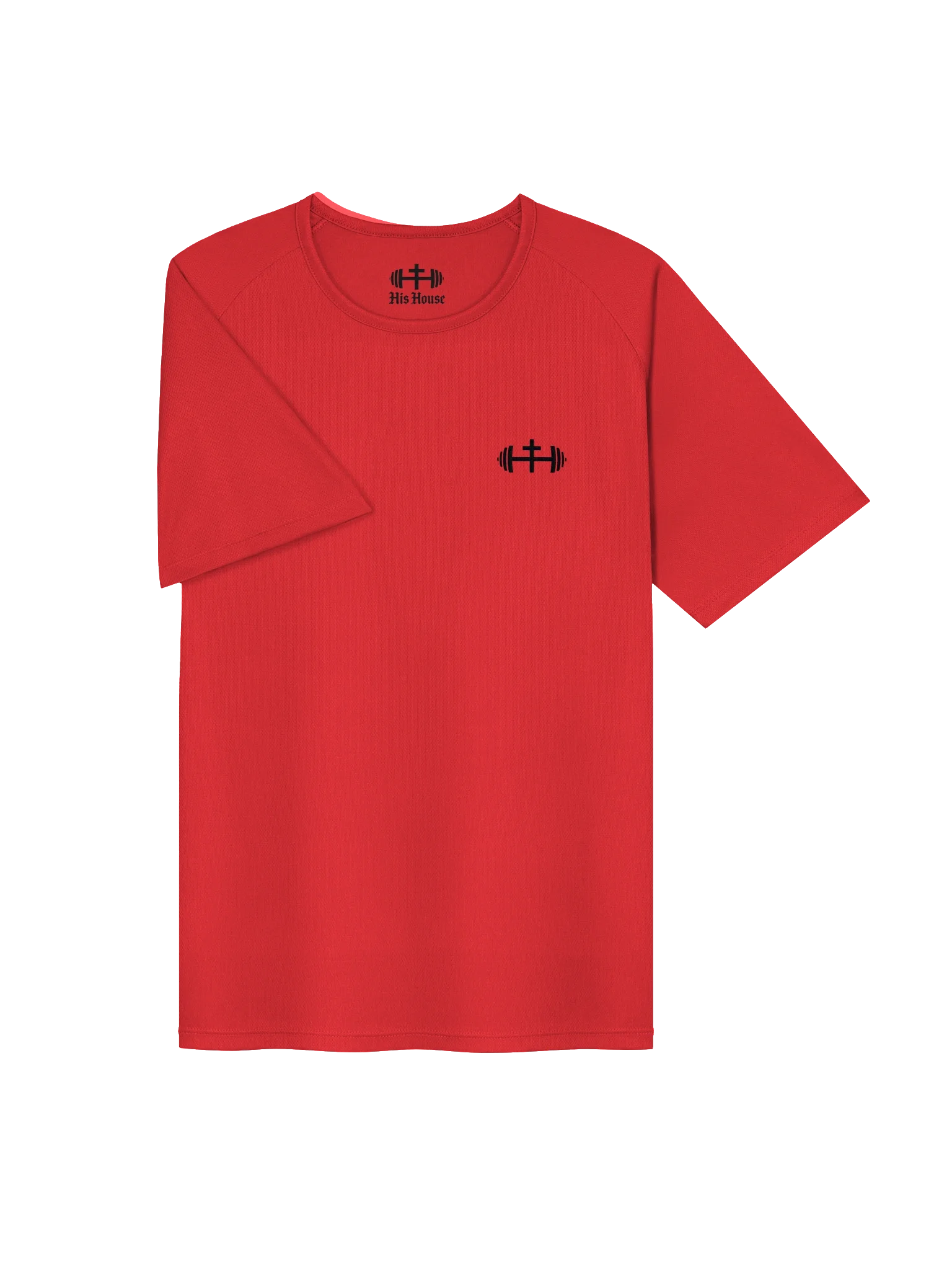 His House Mens Performance Crew Collar T-Shirt -Black Logo by His House