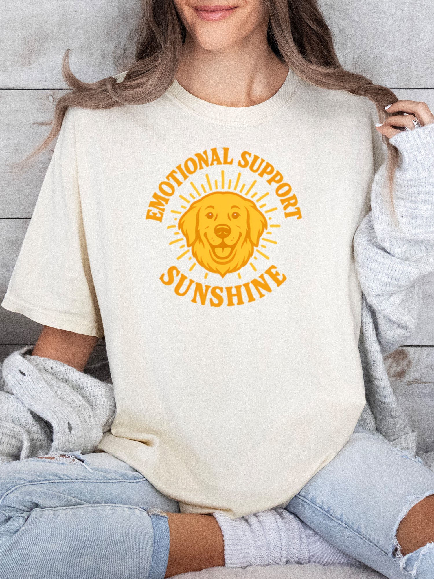 Emotional Support Sunshine (Golden Retriever) Tee product image (19)