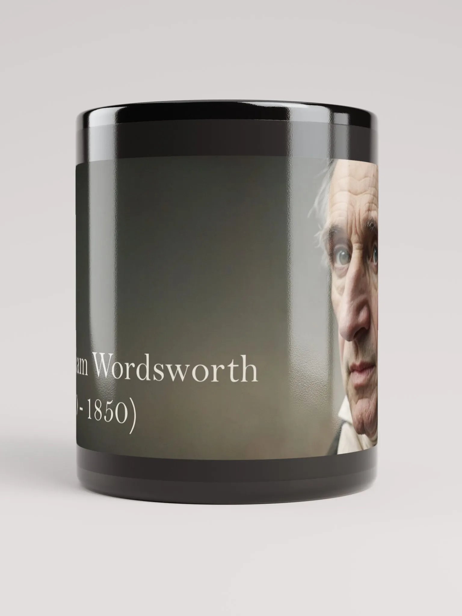 William Wordsworth Portrait Black Mug product image (10)