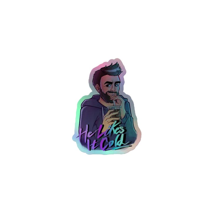 He Likes It Cold Holo Sticker product image (1)