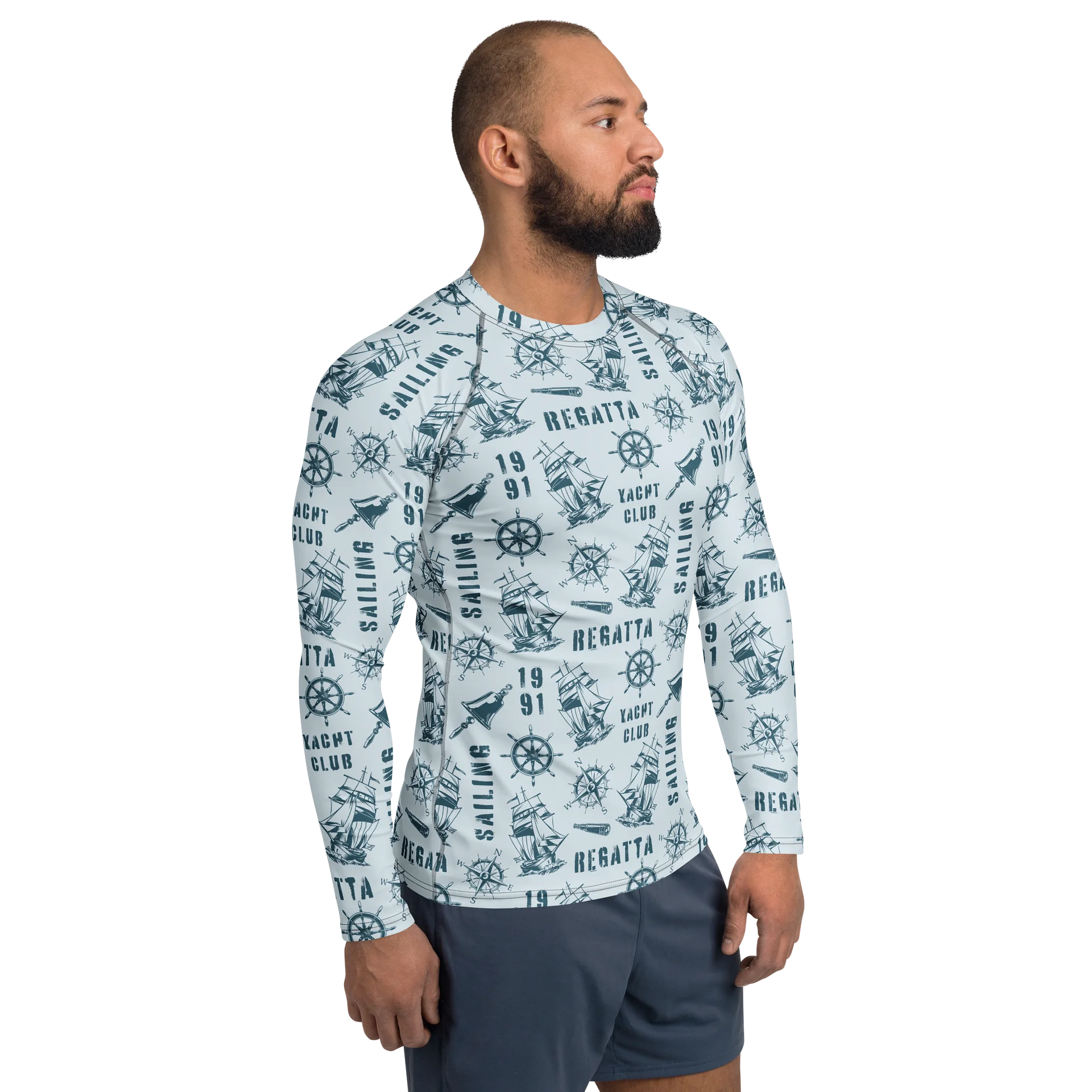 Nautical Sailing Yacht Club Men's Rash Guard product image (4)