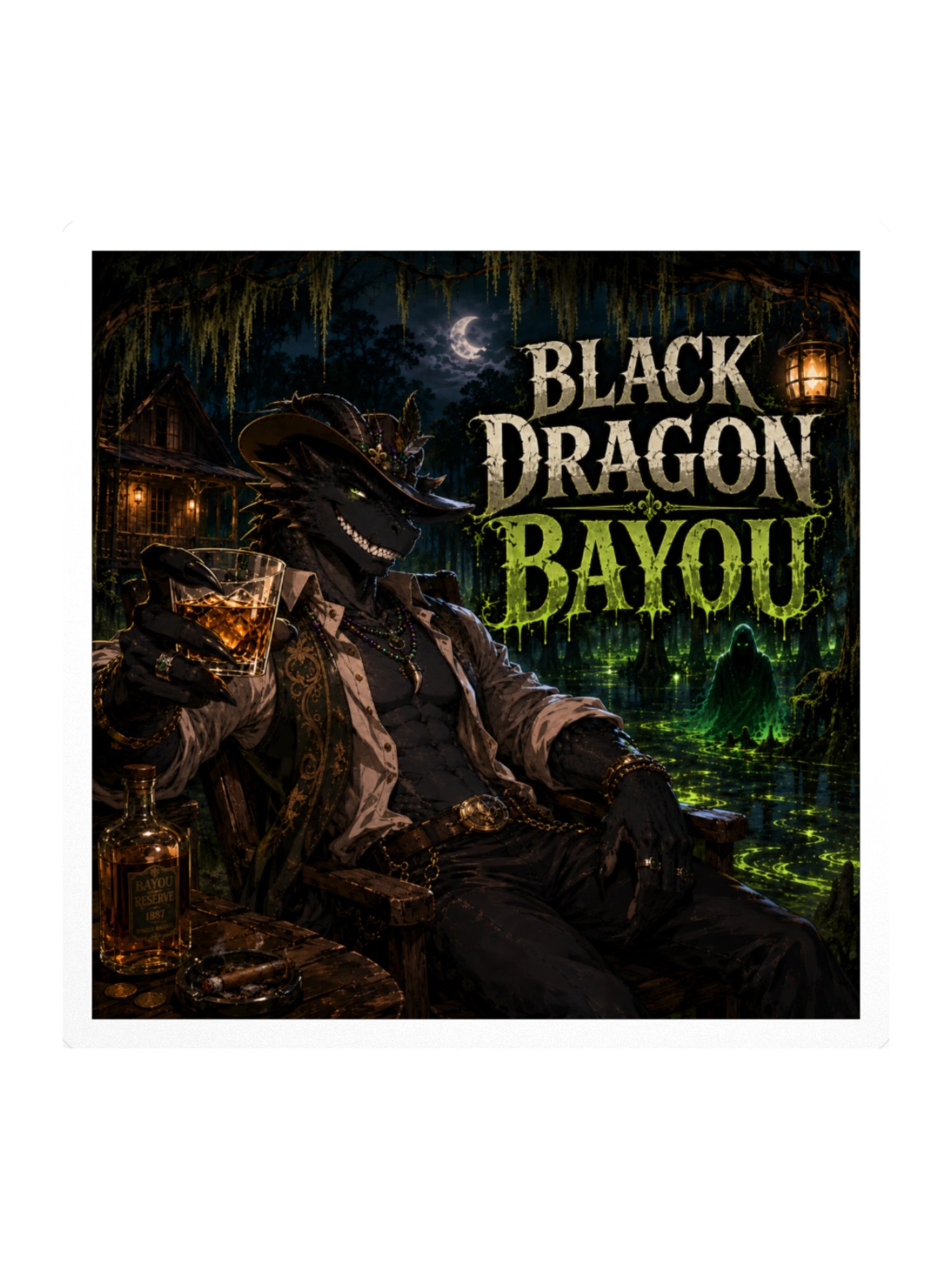 Black Dragon Bayou Sticker product image (1)