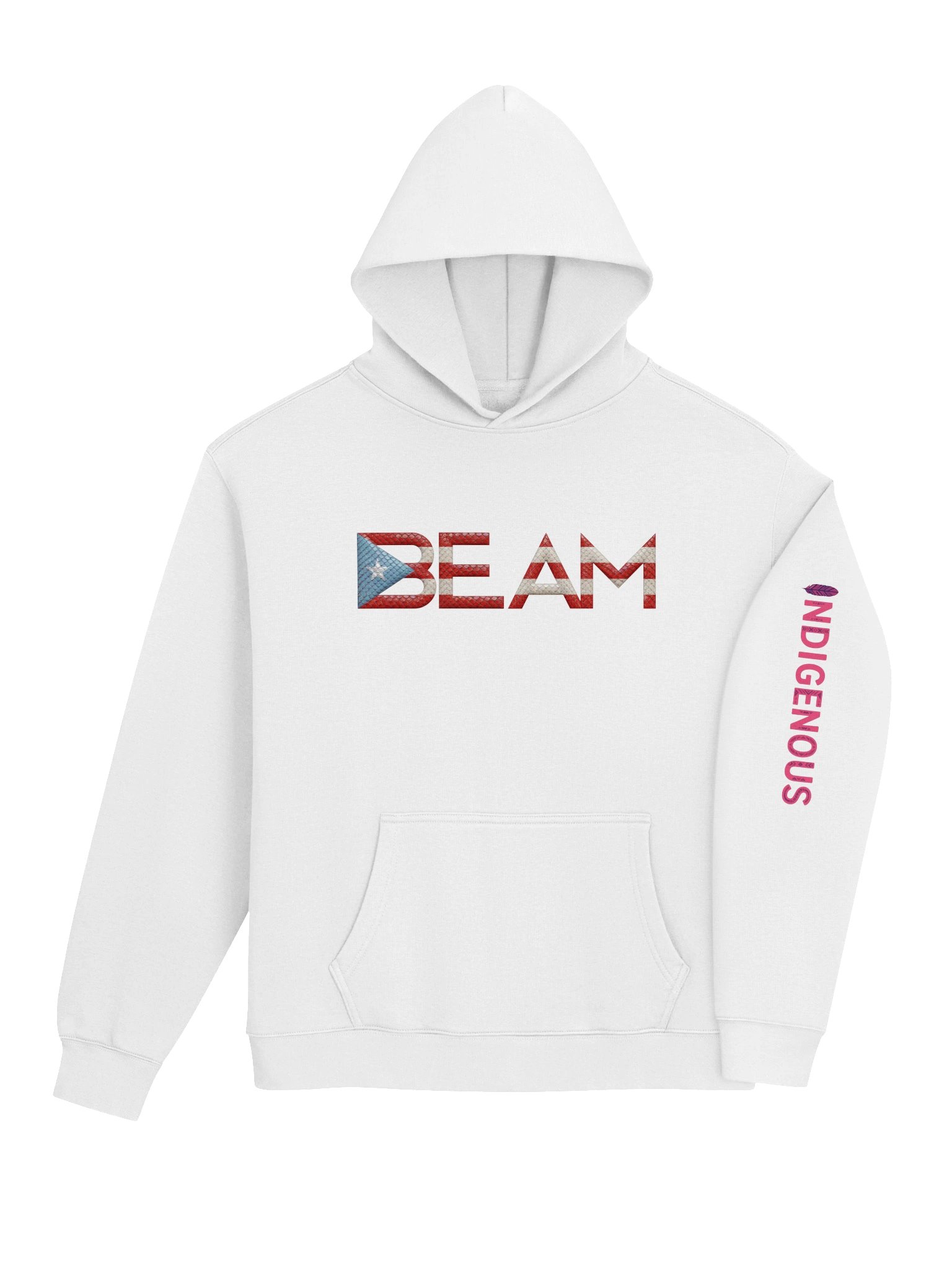 BEAM WHITE BORIQUA HOODIE product image (4)