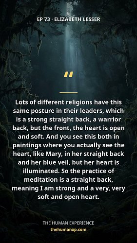 Strong back, soft heart. 💪💛

Elizabeth Lesser — co-founder of the Omega Institute — on the one meditation posture shared by e...