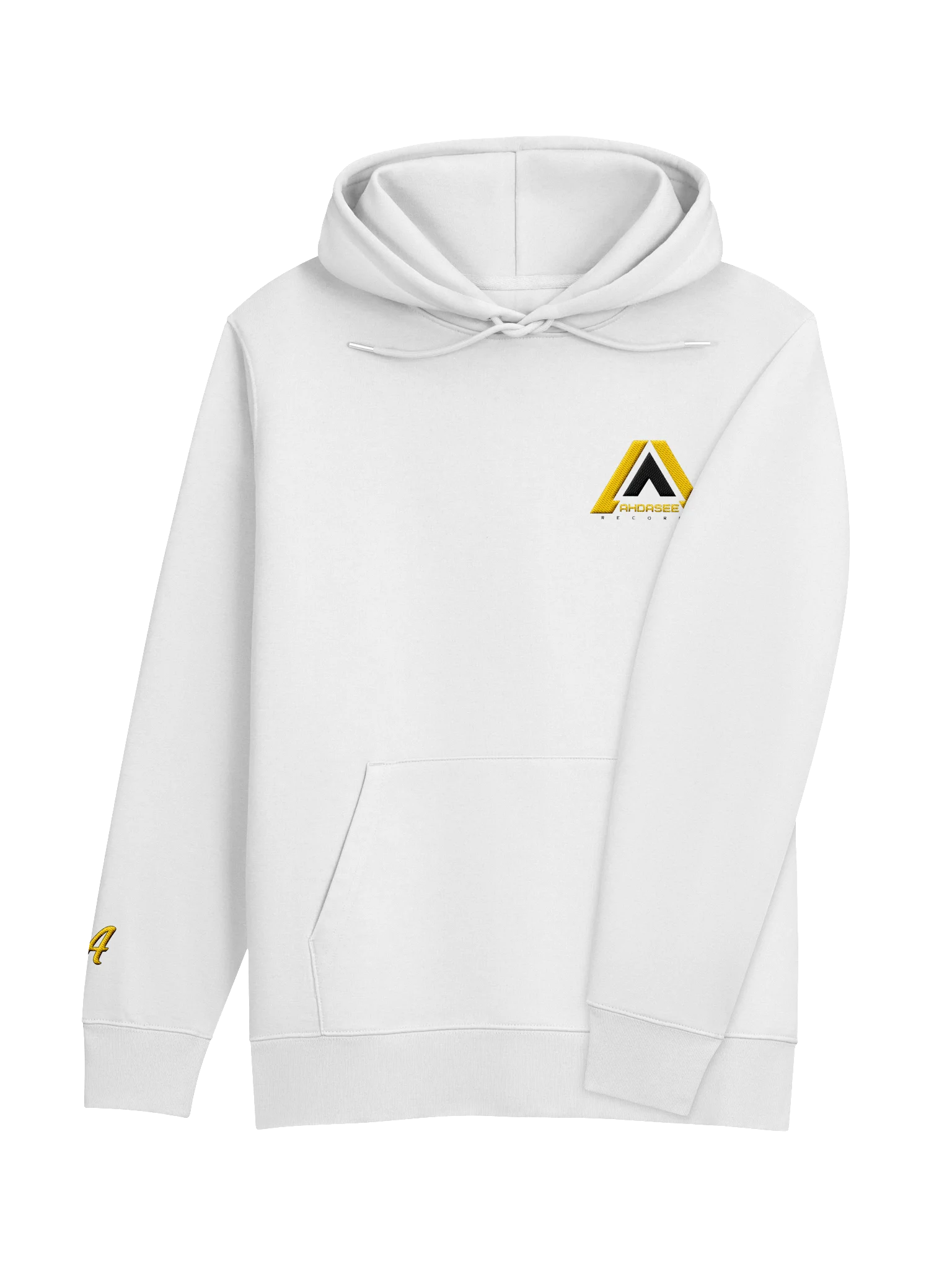 Ahdasee Records Official Logo Embroidered Hoodie - White product image (4)