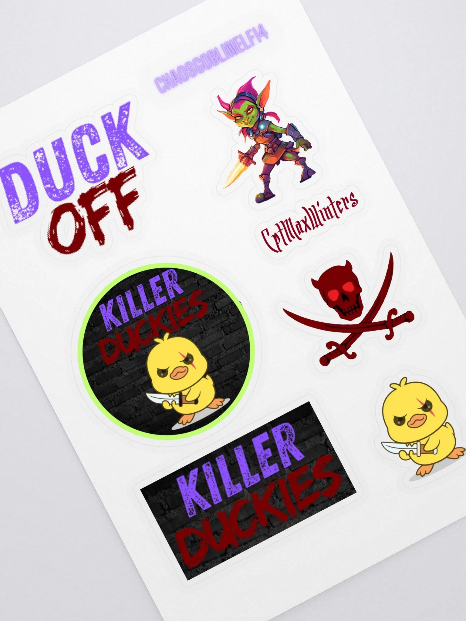 Killer Duckies Sticker Sheet product image (1)