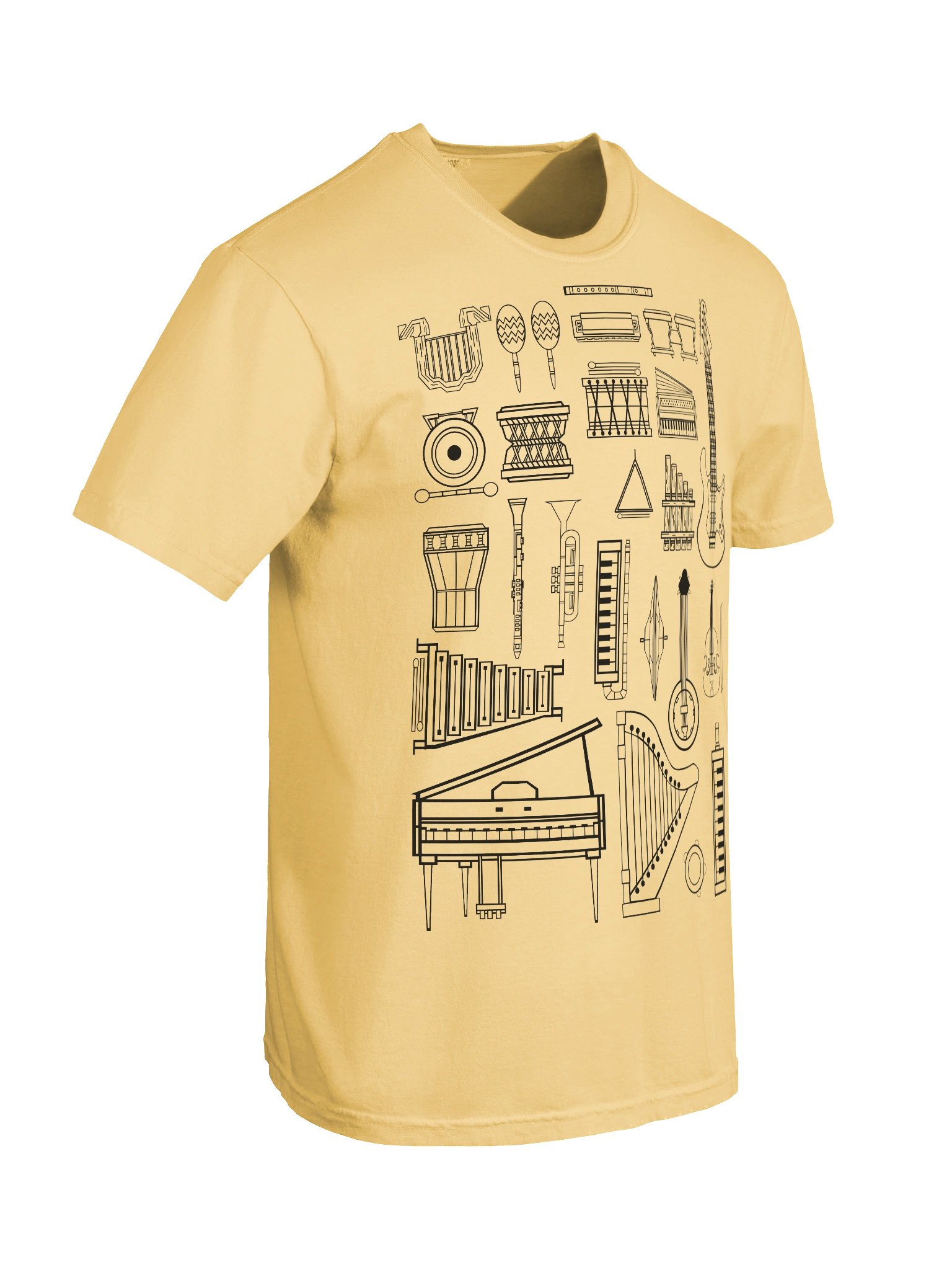 Vintage Musical Instruments Shirt – Retro Music Illustration Graphic Tee, Classic Band & Orchestra Design product image (77)