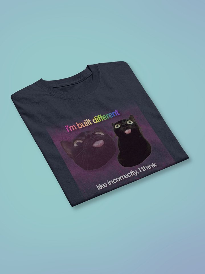 I'm built different, like incorrectly I think unisex tee product image (1)