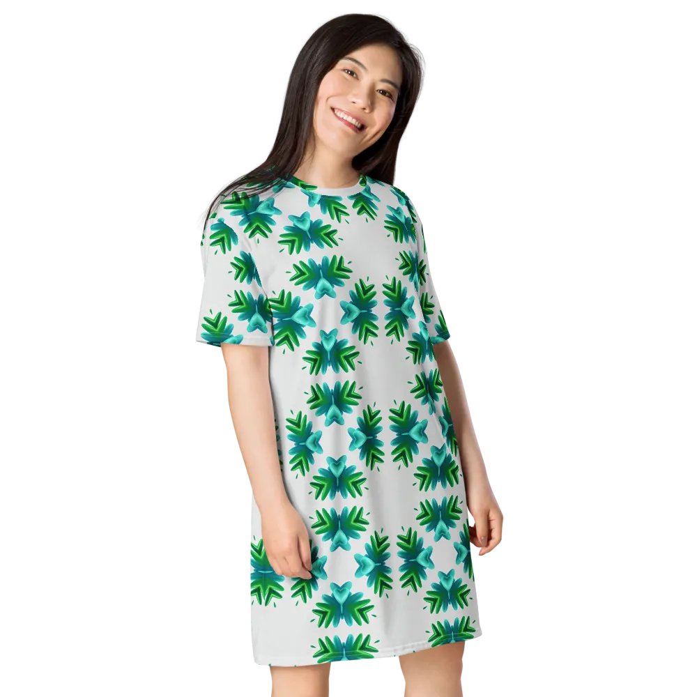 Botanical Bliss All-Over T-Shirt Dress product image (4)