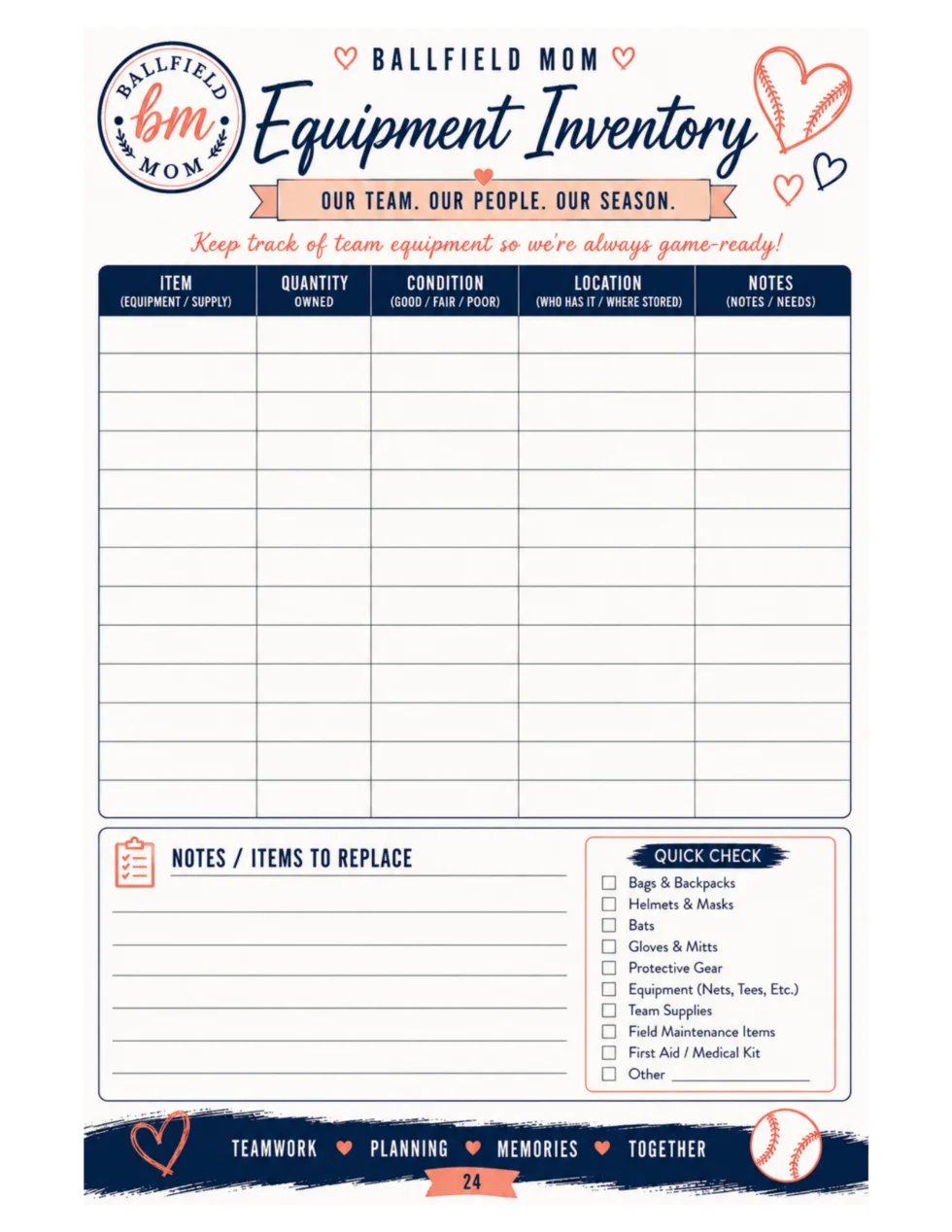 Equipment Organization Bundle | Printable PDF product image (2)