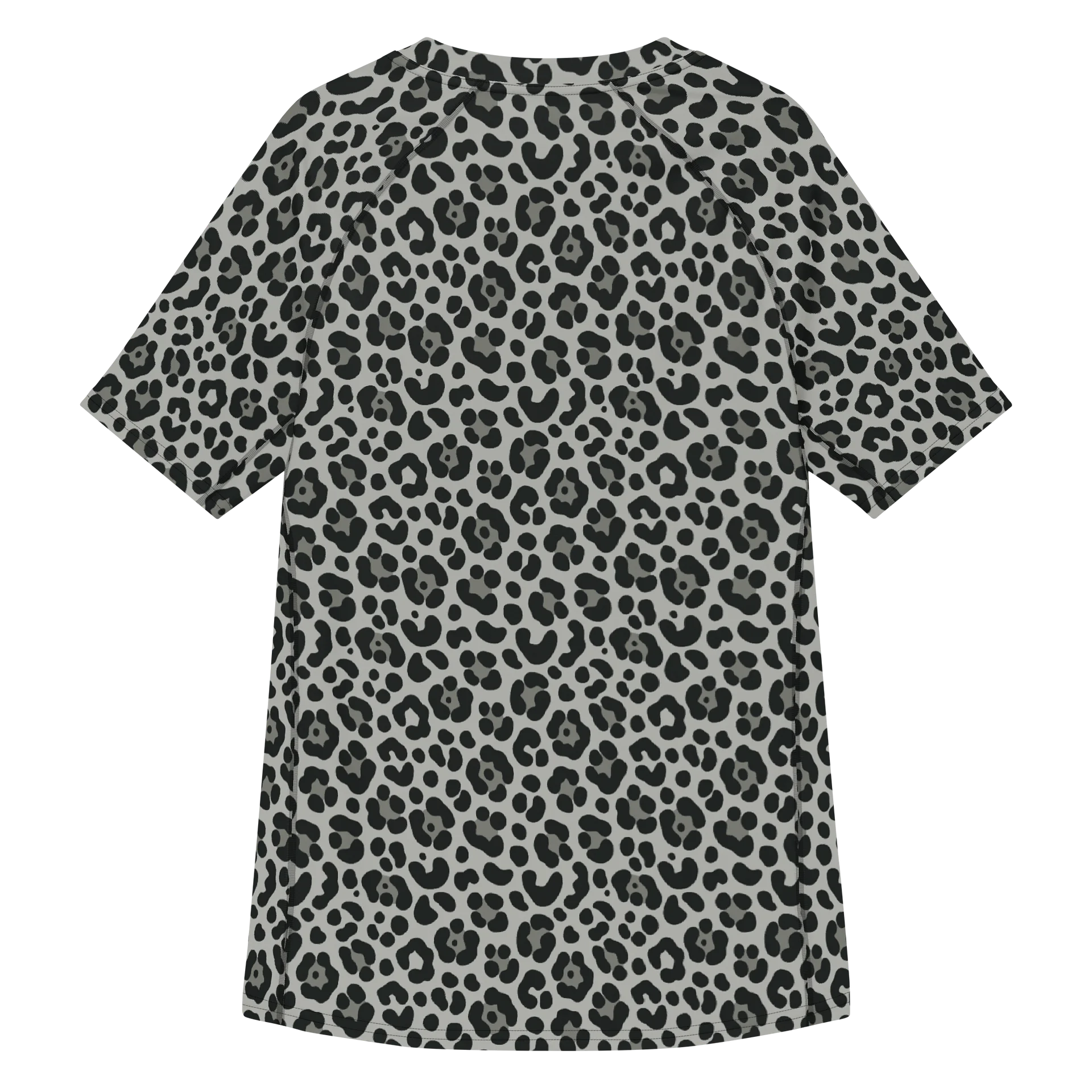 Bold Black Leopard Print Men's Rash Guard product image (2)