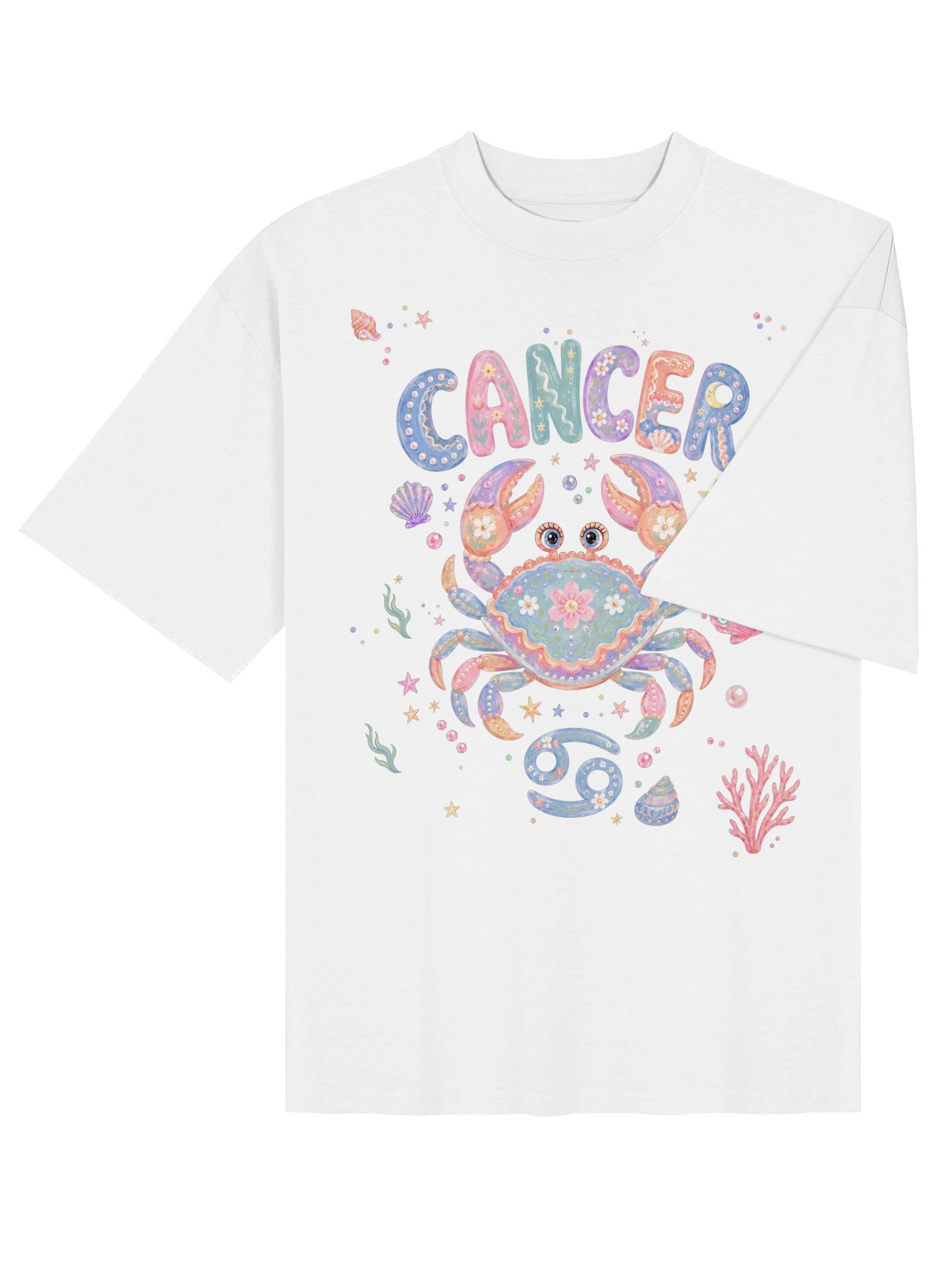 Cancer Astro Pop Oversized Tee product image (13)