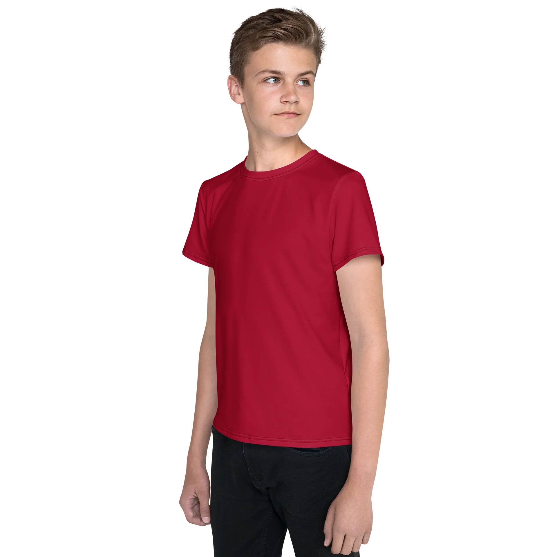 Maroon Minimal All-Over Print Youth Tee product image (3)