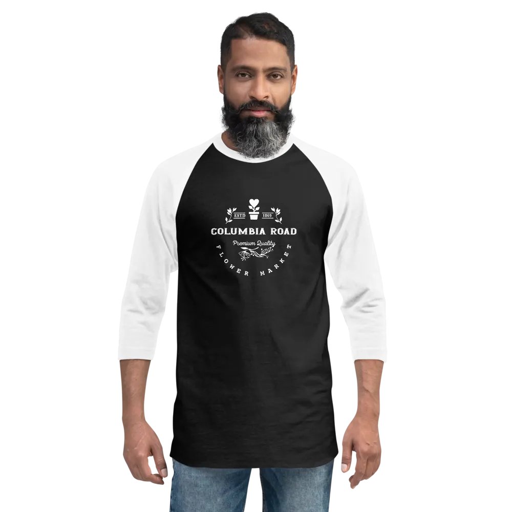 Columbia Road Market 3/4 Sleeve Raglan Tee (Black) product image (2)