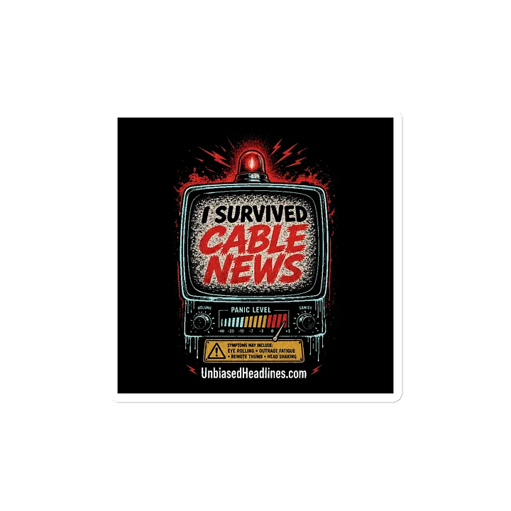I Survived Cable News (TV Panic-Meter) Magnet product image (2)