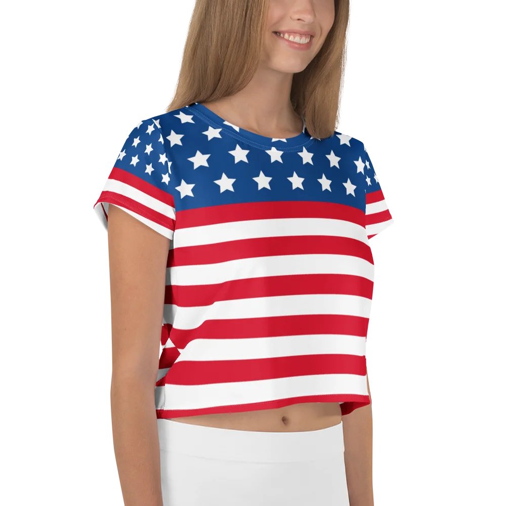 Starry Stripes All-Over Crop Tee product image (4)