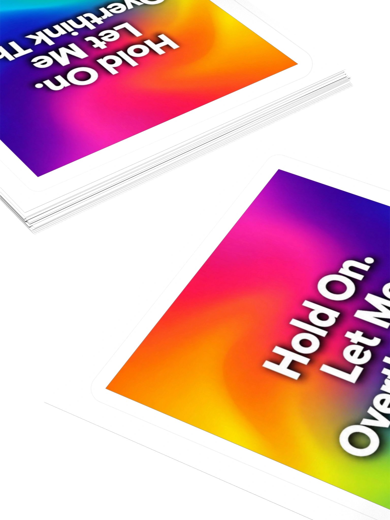 "Hold On" Let Me Overthink This Rainbow Sticker product image (4)