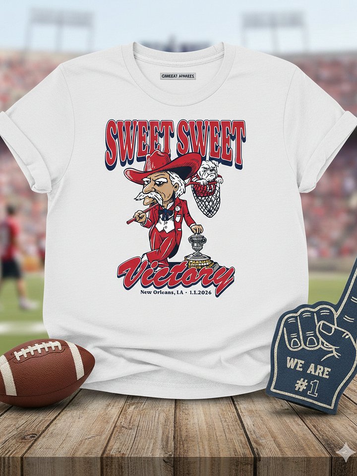 Ole Miss Rebels T-Shirt - Vintage Mississippi Football Fan Gear - Hotty Toddy Gameday Apparel product image (1)