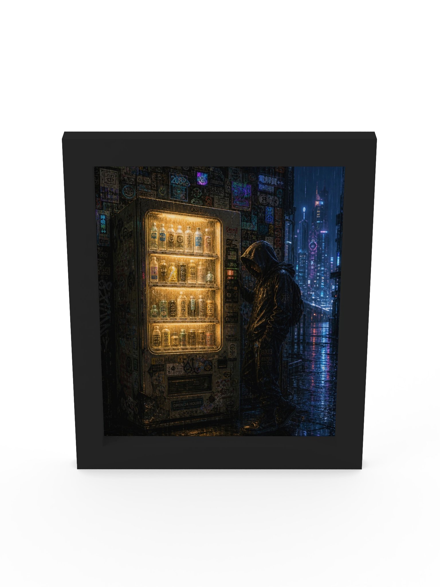 Neon Rain Vending Machine Poster product image (29)