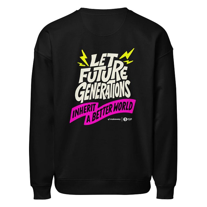 GOTS Certified (Global Organic Textile Standard) Crewneck: Dark Mode product image (3)