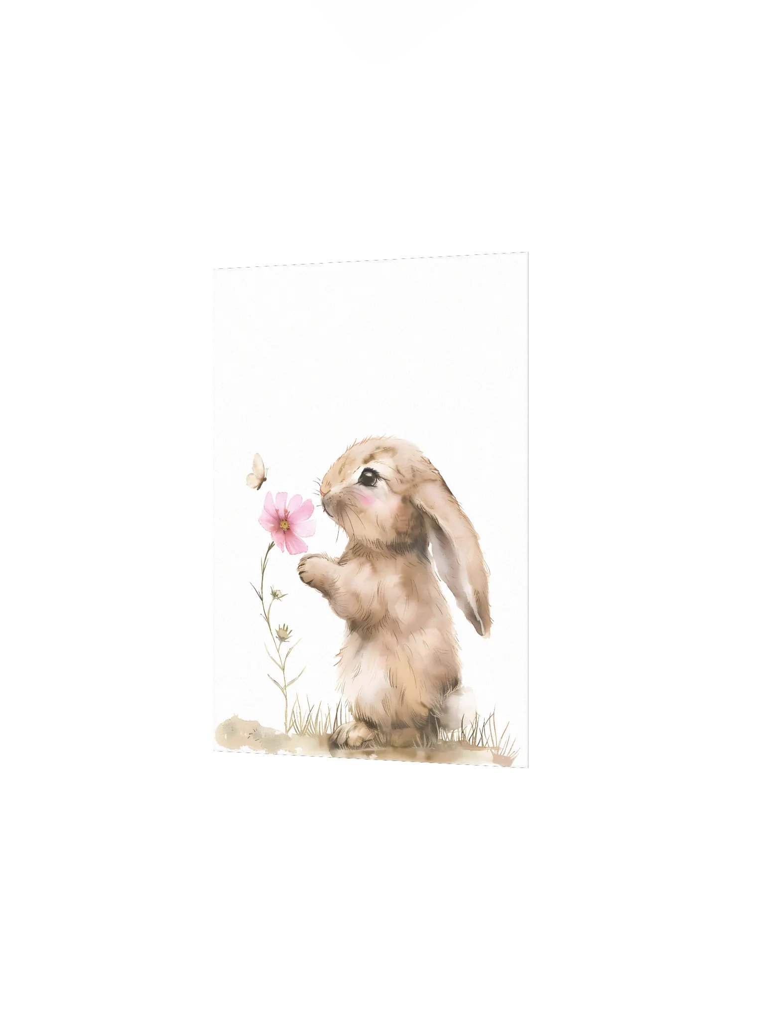 Watercolor Cute Bunny and Butterfly product image (3)