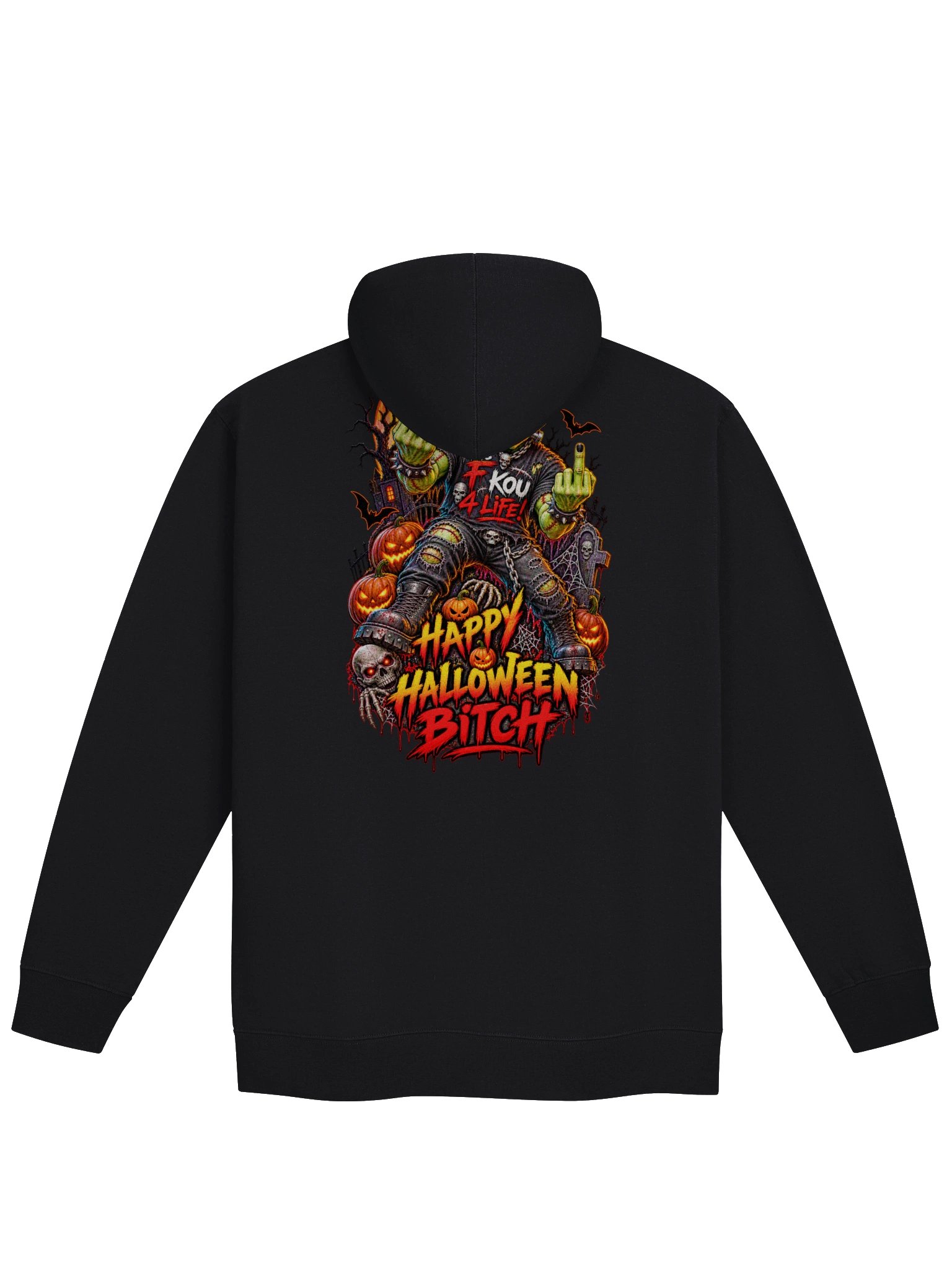 Frankenstein Its F KOU 4 Life Fleece Zip Up Hoodie product image (2)