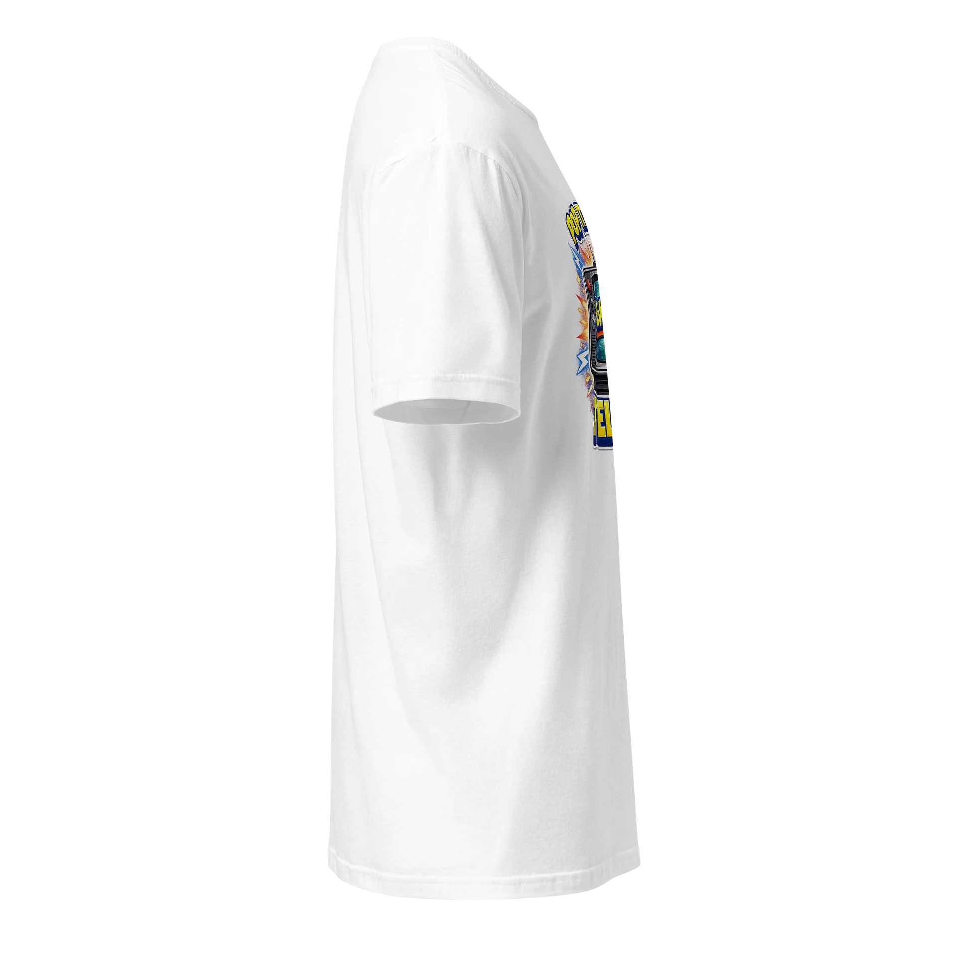 Pop it on the telly basic white tee product image (4)
