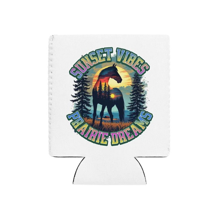 Sunset Vibes Prairie Dreams Horse Coozie Can Cooler product image (1)