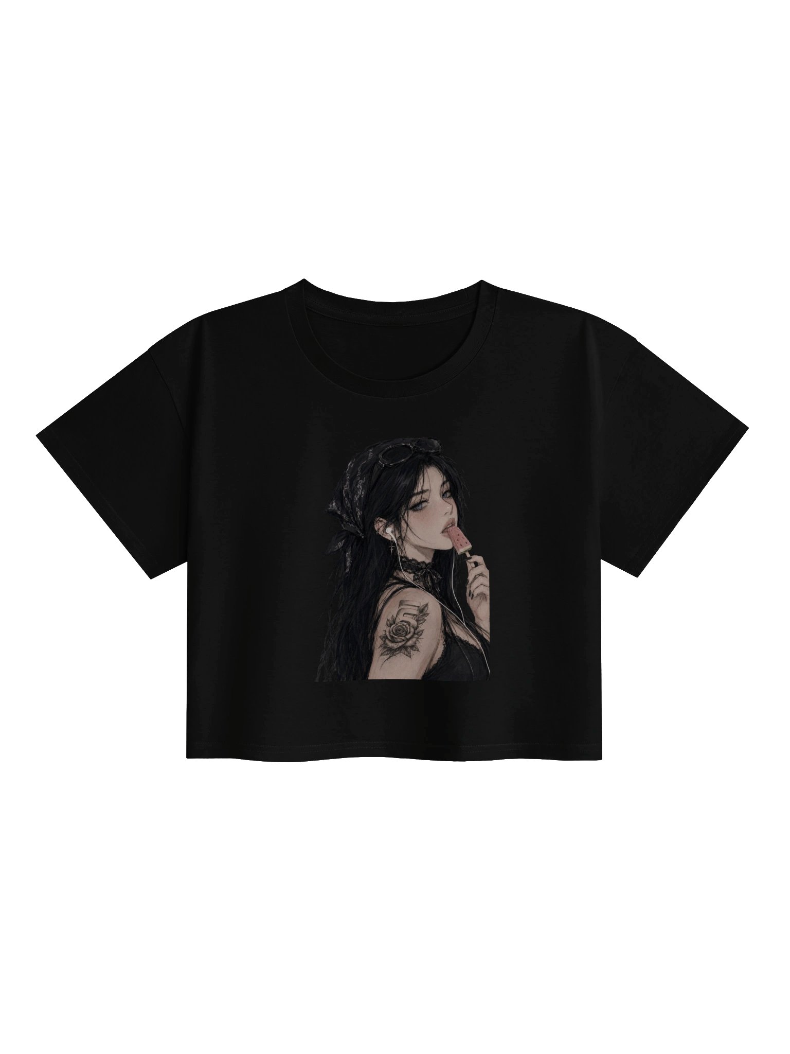 Pink Popsicle Vibes Cropped Tee product image (1)