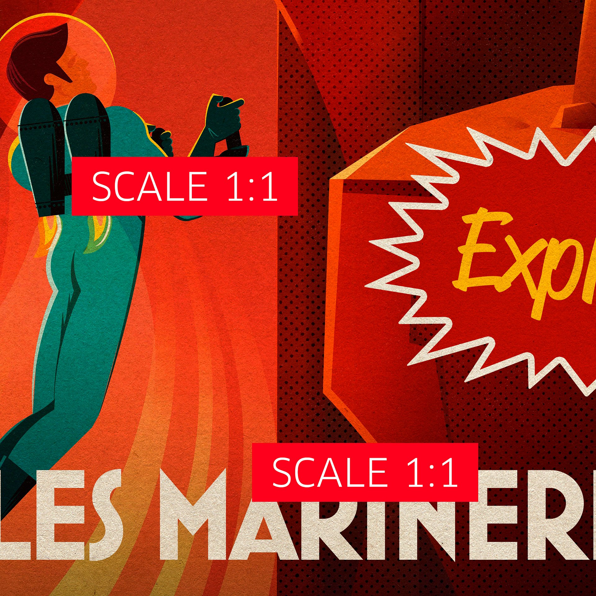 Hello Mars! Valles Marineris — Vintage space poster product image (5)
